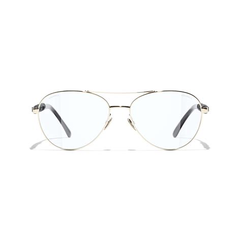 chanel 3412 glasses|Pilot Blue Light Glasses Metal & Calfskin Light Gold .